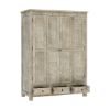 Picture of Mission Solid Wood Distressed White Large Clothing Armoire