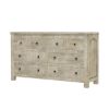Picture of Mission Solid Mango Wood White Shabby Chic Style Dresser With 7 Drawers