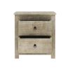 Picture of Mission Winter White Mango Wood Nightstand With 2 Drawers
