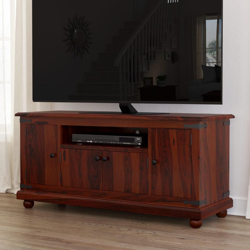 Picture of Kokanee Rustic Solid Wood TV Stand & Media Cabinet With Storage