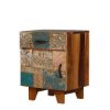Picture of Oshkosh Rustic Reclaimed Wood End Table With Drawer And Cabinet