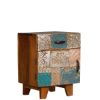 Picture of Oshkosh Rustic Reclaimed Wood End Table With Drawer And Cabinet