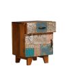 Picture of Oshkosh Rustic Reclaimed Wood End Table With Drawer And Cabinet