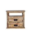 Picture of Schenectady Rustic Reclaimed Wood End Table with 2 Drawers