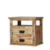 Picture of Schenectady Rustic Reclaimed Wood End Table with 2 Drawers
