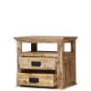 Picture of Schenectady Rustic Reclaimed Wood End Table with 2 Drawers