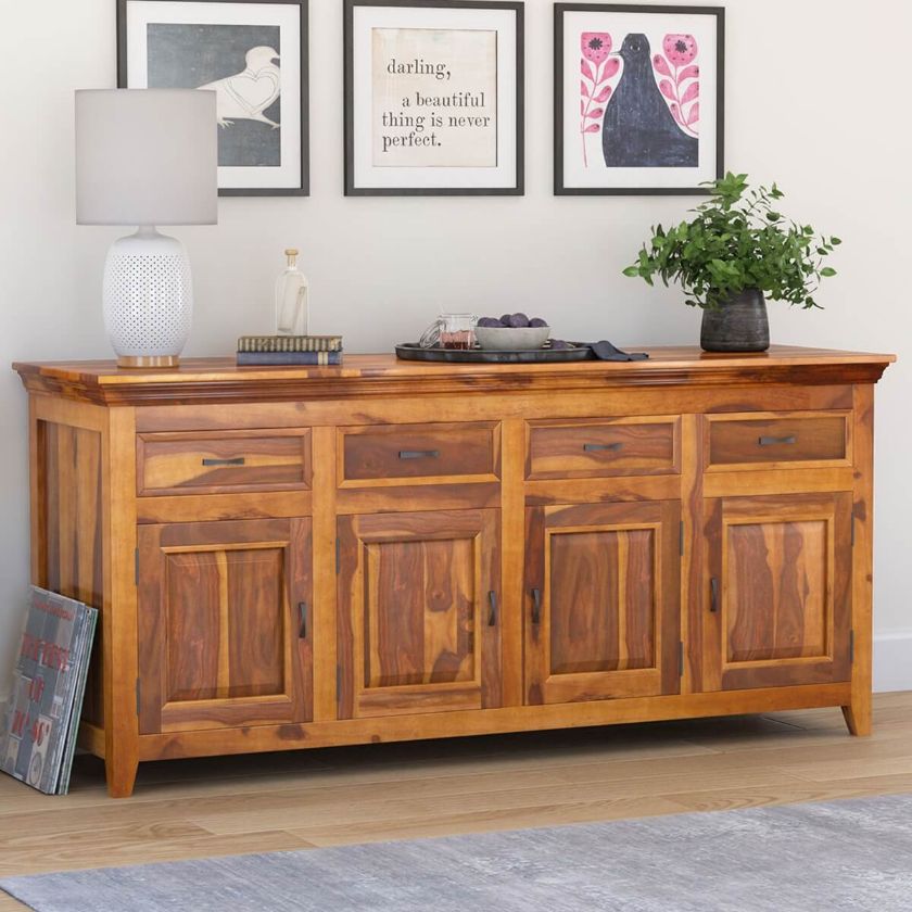 Picture of San Francisco Rustic Solid Wood Large Sideboard Cabinet