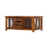 Picture of San Francisco Rustic Solid Wood & Iron Grill 5 Piece Living Room Set