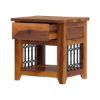 Picture of San Francisco Rustic Solid Wood & Iron Grill 5 Piece Living Room Set