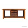 Picture of San Francisco Iron Grill Rustic Solid Wood Coffee Table With 6 Drawers