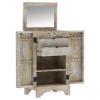 Picture of Savannah Country Distressed White Solid Wood 2 Door Jewlery Armoire