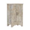 Picture of Savannah Country Distressed White Solid Wood 2 Door Jewlery Armoire