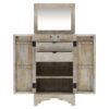 Picture of Savannah Country Distressed White Solid Wood 2 Door Jewlery Armoire