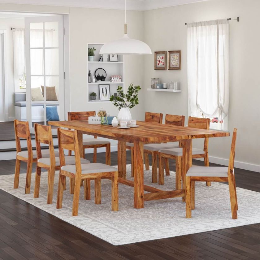 Picture of Delaware Rustic Solid Wood Dining Table and Chair Set