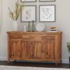 Picture of Delaware Solid Wood 3 Drawer Rustic Sideboard Cabinet