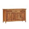 Picture of Delaware Solid Wood 3 Drawer Rustic Sideboard Cabinet
