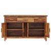 Picture of Delaware Solid Wood 3 Drawer Rustic Sideboard Cabinet