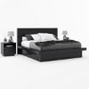 Picture of Brocton Modern Rustic Solid Wood 4 Piece Storage Bedroom Set
