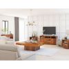 Picture of Brocton Rustic Solid Wood 5 Piece Living Room Set