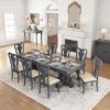 Picture of San Marino Large Solid Mahogany Wood Dining Table Set For 8