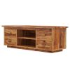 Picture of Delaware Rustic Solid Wood 60" TV Stand Media Cabinet with 4 Drawers