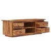 Picture of Delaware Rustic Solid Wood 60" TV Stand Media Cabinet with 4 Drawers