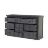 Picture of Kelowna Solid Mahogany Wood 4 Piece Grey Bedroom Set