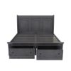 Picture of Kelowna Solid Mahogany Wood Gray Storage Platform Bed With Headboard
