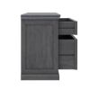 Picture of Kelowna Mahogany Wood Gray Nightstand with 2 Drawers