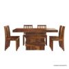 Picture of Rogers Modern Rustic Wood Dining Room Table Chair Set