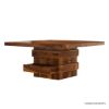 Picture of Rogers Modern Rustic Wood Dining Room Table Chair Set
