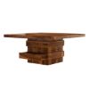 Picture of Rogers Modern Rustic Square Dining Room Table with Storage
