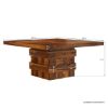 Picture of Rogers Modern Rustic Square Dining Room Table with Storage