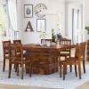 Picture of Rogers Modern Rustic Square Dining Room Table with Storage