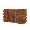 Picture of Rogers Modern Rustic Solid Wood 8 Drawer Large Sideboard