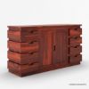 Picture of Rogers Modern Rustic Solid Wood 8 Drawer Large Sideboard