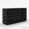 Picture of Rogers Modern Rustic Solid Wood 8 Drawer Large Sideboard