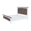 Picture of Danville Teak and Mahogany Wood Platform Bed Frame With Headboard
