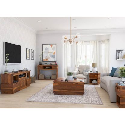 Picture of Modern Simplicity Rustic Solid Wood 5 Piece Living Room Set