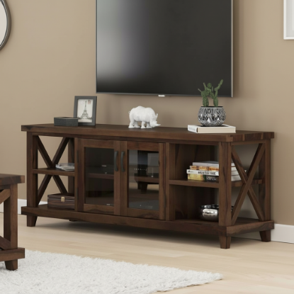 Antwerp 65" Farmhouse Real Wood TV Media Console Cabinet