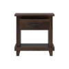 Picture of Antwerp 2 Tier Rustic Solid Wood Nightstand with Drawer