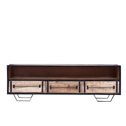 Picture of Buckhannon Industrial Iron & Wood TV Media Console with 3 Drawers