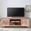 Picture of Gosnold Antique Style Reclaimed Wood TV Media Console With Cabinets