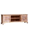 Picture of Gosnold Antique Style Reclaimed Wood TV Media Console With Cabinets