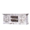 Picture of Hobart Heritage Style Solid Wood White Media Console With Doors