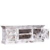 Picture of Hobart Heritage Style Solid Wood White Media Console With Doors