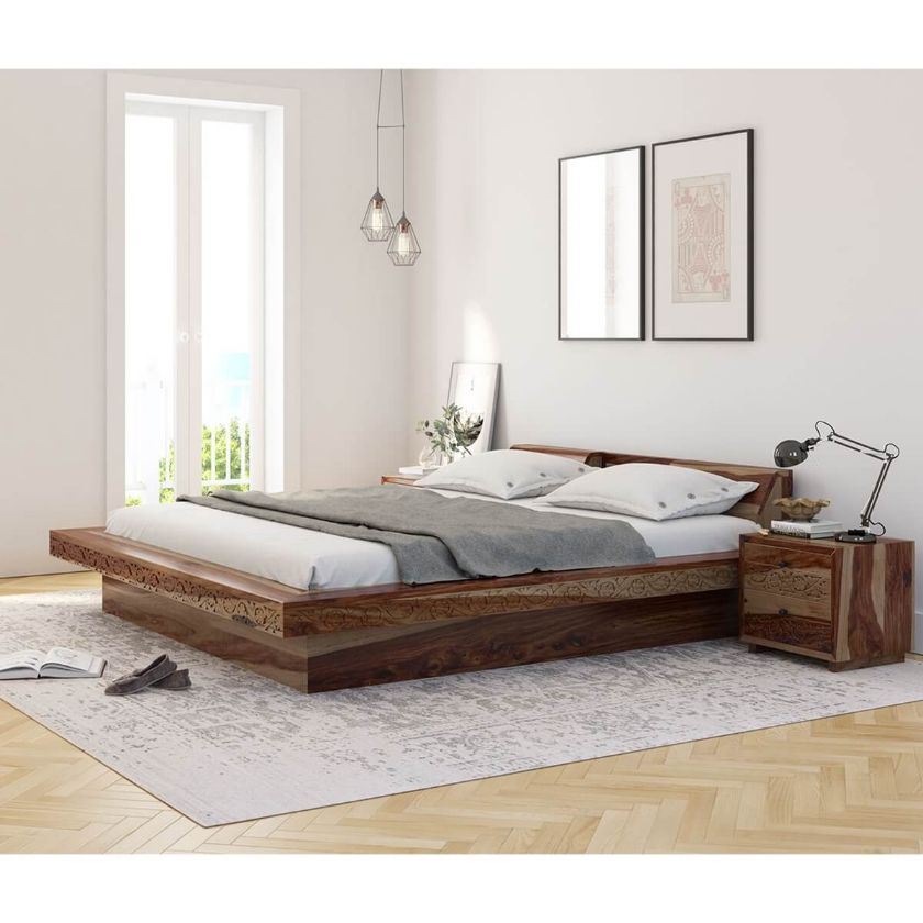 Picture of Dallas Ranch Rustic Solid Wood Low Height Platform Bed