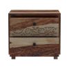 Picture of Dallas Ranch Modern Rustic Solid Wood Nightstand With 2 Drawers