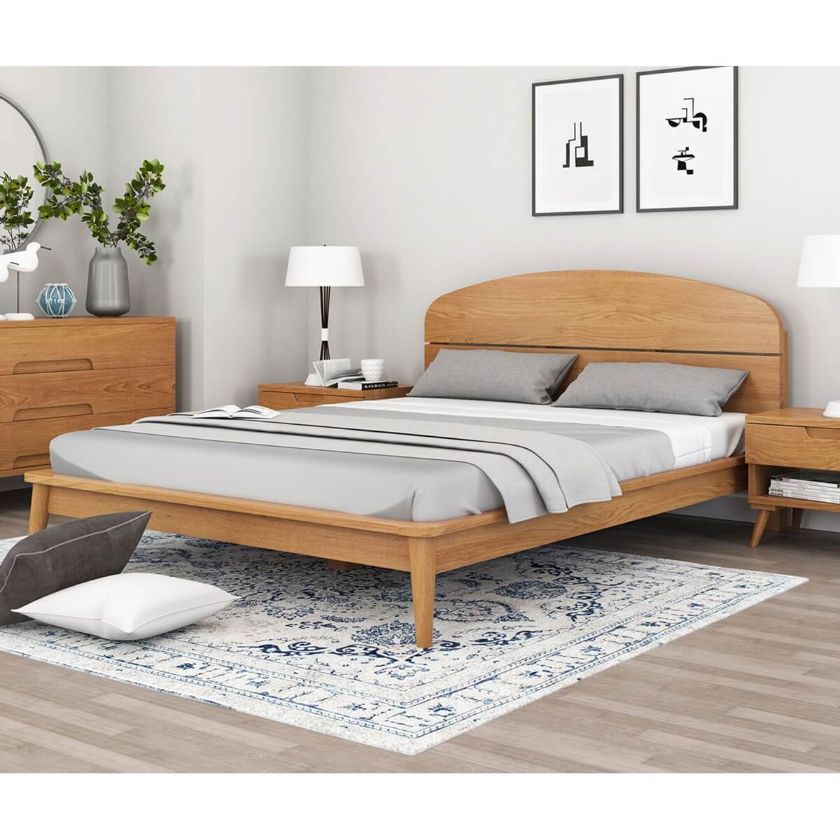 Avondale Modern Wood Bed Frame Available in King, Queen & Full Size.