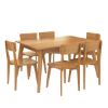 Picture of Avondale Teak Wood Modern Style Dining Room Table with 6 Chair Set